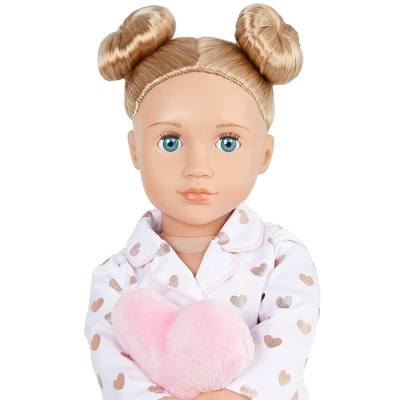 Our Generation Serenity With Heart Polka Dot Pajama Outfit 18" Slumber Party Doll 1 Our Generation Serenity With Heart Polka Dot Pajama Outfit 18" Slumber Party Doll