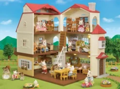 Calico Critters Red Roof Grand Mansion Gift Set, Dollhouse Playset With 3 Figures, Furniture, Vehicle And Accessories -Barbie Store GUEST 88c7977e 8b45 42c4 8744 ac88fd49ac46