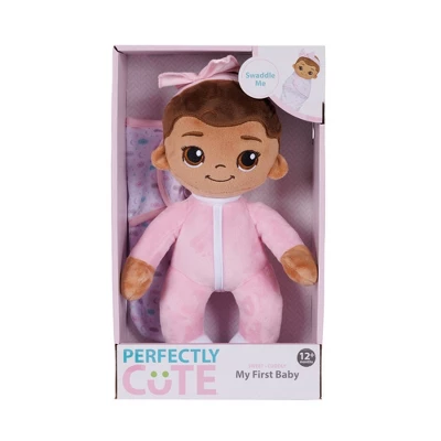 Perfectly Cute My First Plush Baby Doll - Brown Hair/Brown Eyes 1 Perfectly Cute My First Plush Baby Doll - Brown Hair/Brown Eyes