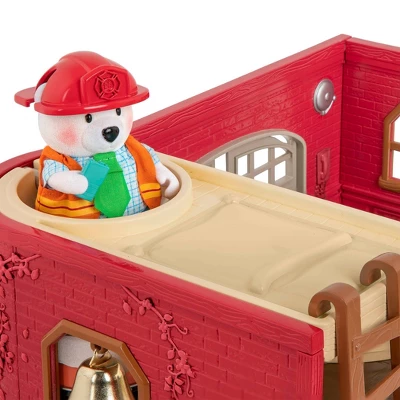 Li'l Woodzeez Honeysuckle Safety Department – 16pc Toy Fire Station Playset 2 Li'l Woodzeez Honeysuckle Safety Department – 16pc Toy Fire Station Playset - Image 2