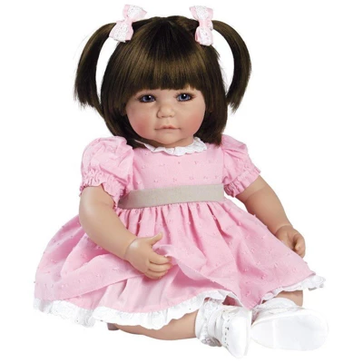Adora Realistic Baby Doll Sweet Cheeks Toddler Doll - 20 Inch, Soft CuddleMe Vinyl, Brown Hair, Blue Eyes 1 Adora Realistic Baby Doll Sweet Cheeks Toddler Doll - 20 Inch, Soft CuddleMe Vinyl, Brown Hair, Blue Eyes