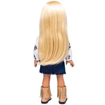 I'M A GIRLY Zoe 18" Fashion Doll With Golden Blonde Interchangeable Wig To Style 1 I'M A GIRLY Zoe 18" Fashion Doll With Golden Blonde Interchangeable Wig To Style