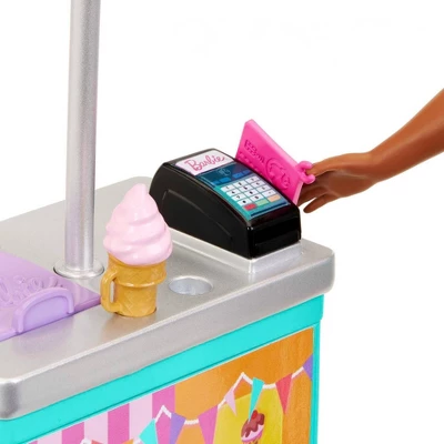 Barbie Beach Boardwalk Playset With Barbie Brooklyn & Malibu Dolls, 2 Stands & 30+ Accessories 4 Barbie Beach Boardwalk Playset With Barbie Brooklyn & Malibu Dolls, 2 Stands & 30+ Accessories - Image 4