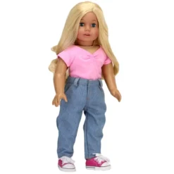 Sophia’s High Rise Loose Fit Jeans For 18" Dolls, Blue -Barbie Store GUEST a142f549 8ca7 4825 bb9e 8b63b4cdce54