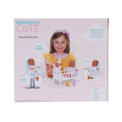Perfectly Cute Baby Snack And Nap Set 8" Baby Doll - Light Brown Hair/Brown Eyes 3 Perfectly Cute Baby Snack And Nap Set 8" Baby Doll - Light Brown Hair/Brown Eyes - Image 3