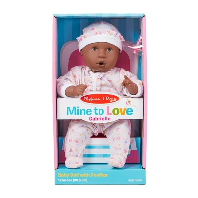 Melissa & Doug Mine To Love 12" Baby Doll -Gabrielle With Romper And Hat 2 Melissa & Doug Mine To Love 12" Baby Doll -Gabrielle With Romper And Hat - Image 2