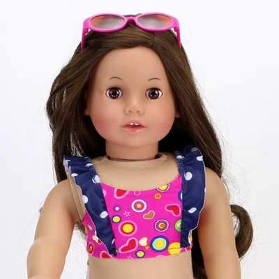 Sophia’s 18" Doll Swimsuit Set, Hot Pink 2 Sophia’s 18" Doll Swimsuit Set, Hot Pink - Image 2