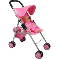 The New York Doll Collection Baby Doll Stroller - My First Toy Stroller For Kids -Barbie Store GUEST bcd2f606 b925 410b 95a0 9ffe5a1004be
