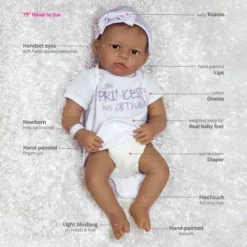 Paradise Galleries Real Life Baby Doll The Princess Has Arrived. 20 Inch Reborn Baby Girl Crafted In Silicone - Like Vinyl & Weighted Cloth Body -Barbie Store GUEST bd5d9589 da9b 49fc 8468 ffd4c1dae1eb