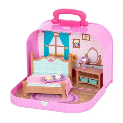 Li'l Woodzeez Toy Furniture Set In Carry Case 13pc - Travel Suitcase Bedroom Playset 2 Li'l Woodzeez Toy Furniture Set In Carry Case 13pc - Travel Suitcase Bedroom Playset - Image 2