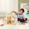 Olivia's Little World Kids Buildable Furnished Wooden Dollhouse For 3.5" Dolls