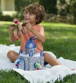 HearthSong - Plush Dragon Portable Play Set, Includes Four 6"H Winged Dragons And 12"H X 8" Sq. Castle, For Kids' Imaginative Play -Barbie Store GUEST c24a0826 f2ee 4cc1 b4d8 3204aaf5f76d