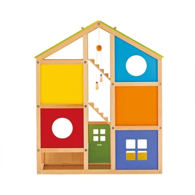 Hape Wooden All Season/4 Season 6 Tier Unfurnished Dollhouse Kids Play House For Children Ages 3 Years And Up, Multicolored 2 Hape Wooden All Season/4 Season 6 Tier Unfurnished Dollhouse Kids Play House For Children Ages 3 Years And Up, Multicolored - Image 2