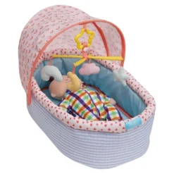 Manhattan Toy Stella Collection Soft Baby Doll Crib With Removable Canopy And Mobile For 12" To 15" Baby Dolls -Barbie Store GUEST c5713947 c374 4136 8b6a 1eccacbdb994