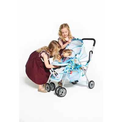 Joovy Baby Doll Caboose Tandem Stroller - Blue Dot 5 Joovy Baby Doll Caboose Tandem Stroller - Blue Dot - Image 5