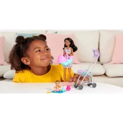 Barbie Skipper Babysitters Inc. Playset - Curly Brunette Hair