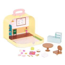 Li'l Woodzeez Toy Furniture Set In Carry Case 20pc - Travel Suitcase Pastry Shop Playset -Barbie Store GUEST c776c216 feba 4567 bd4e 2c58f34fa3eb