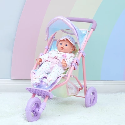 Olivia's Little World Baby Doll Jogging Stroller Buggy Iridescent Color OL-00016 5 Olivia's Little World Baby Doll Jogging Stroller Buggy Iridescent Color OL-00016 - Image 5