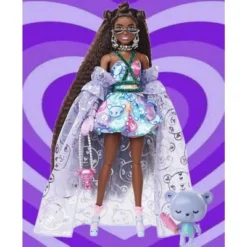 Barbie Superior Fashionista Runway Doll In Teddy-Print Gown With Long Fringe Hair -Barbie Store GUEST cb156a1d bcd1 4c3b 8e88 696264d38fd9