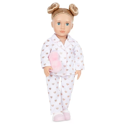Our Generation Serenity With Heart Polka Dot Pajama Outfit 18" Slumber Party Doll 2 Our Generation Serenity With Heart Polka Dot Pajama Outfit 18" Slumber Party Doll - Image 2