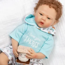 Paradise Galleries Reborn Baby Doll I Love You S-Mores 20 Inch Baby Doll - Brown Hair/Blue Gray Eyes -Barbie Store GUEST d13d0262 c5f5 41d1 9642 265c259cf4df