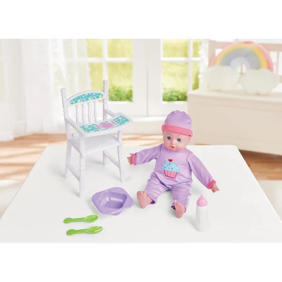Kidoozie Just Imagine Mealtime Baby Playset For Pretend Play, Includes Baby Doll, High Chair And Feeding Accessories, Ages 2+ 2 Kidoozie Just Imagine Mealtime Baby Playset For Pretend Play, Includes Baby Doll, High Chair And Feeding Accessories, Ages 2+ - Image 2