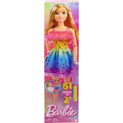 Barbie 28" Large Doll With Blond Hair And Rainbow Dress -Barbie Store GUEST d872dc7c e624 4fe4 8a7d 71c7026d4431
