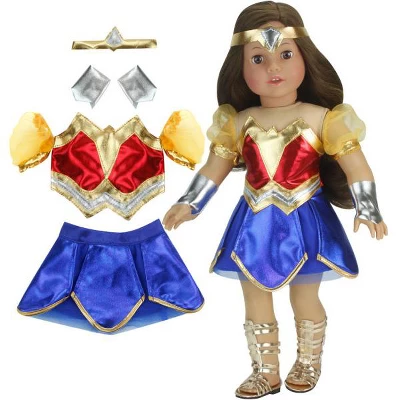 Sophia's - 18" Doll - Super Hero Outfit, Cuffs & Headpiece - Blue 1 Sophia's - 18" Doll - Super Hero Outfit, Cuffs & Headpiece - Blue