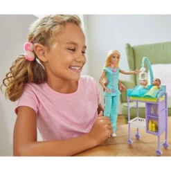 Barbie You Can Be Anything Baby Doctor Blonde Doll And Playset