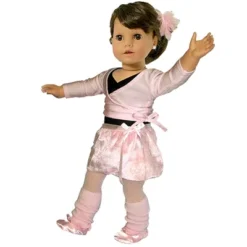 Sophia’s Complete Ballet Leotard And Sweater Set For 18" Dolls, Light Pink