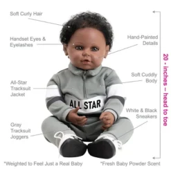 Adora Realistic Baby Doll All Star Toddler Doll - 20 Inch, Soft CuddleMe Vinyl, Brown Hair, Brown Eyes -Barbie Store GUEST e9389009 3206 4e4e 9cfb 4e4f3be83add