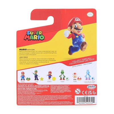 Jakks Pacific Super Mario World Of Nintendo 2.5 Inch Figure | Mario With Coin 1 Jakks Pacific Super Mario World Of Nintendo 2.5 Inch Figure | Mario With Coin
