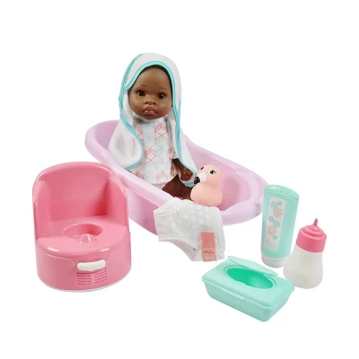 Madame Alexander Small Wonder 14" Baby Doll Bath Set - Brown Eyes 2 Madame Alexander Small Wonder 14" Baby Doll Bath Set - Brown Eyes - Image 2