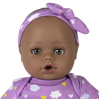 Adora Playtime Black Baby Doll Purple Dreams, 13 Inch Dark Skintone, Open/Close Eyes, Baby Toy Gift For Age 1+ 1 Adora Playtime Black Baby Doll Purple Dreams, 13 Inch Dark Skintone, Open/Close Eyes, Baby Toy Gift For Age 1+