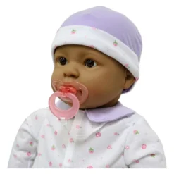 JC Toys La Baby 20" Baby Doll - Purple Outfit With Pacifier
