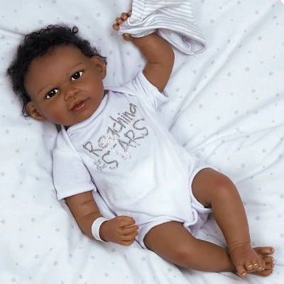 Paradise Galleries Reborn Newborn Doll In Silicone Vinyl Baby Bundles: Reaching For The Stars, 19 Inch 7-Piece Ensemble 2 Paradise Galleries Reborn Newborn Doll In Silicone Vinyl Baby Bundles: Reaching For The Stars, 19 Inch 7-Piece Ensemble - Image 2