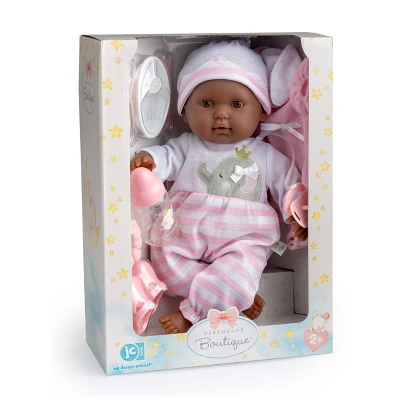 JC Toys Berenguer Boutique - 10 Piece Gift Set With Pink 15" Realistic Soft Body Baby Doll - Open/Close Brown Eyes 5 JC Toys Berenguer Boutique - 10 Piece Gift Set With Pink 15" Realistic Soft Body Baby Doll - Open/Close Brown Eyes - Image 5