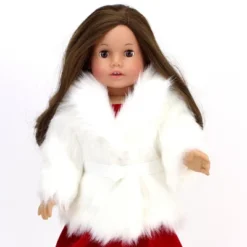 Sophia’s Faux Faux Fur Coat With Sash Closure For 18" Dolls, Ivory -Barbie Store GUEST f63eb88e 13ae 4b7c b52b e5d9b6169163