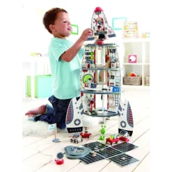 Hape Multi Level 4 Tier 37 Piece Wooden Discovery Spaceship Center Kids Activity Play Set With Multiple Rooms And Accessories -Barbie Store GUEST f68b42f5 11b0 4494 84d3 53d1e975e225