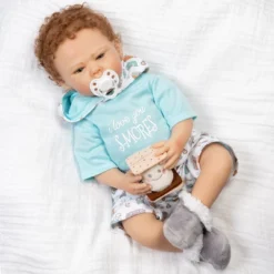 Paradise Galleries Reborn Baby Doll I Love You S-Mores 20 Inch Baby Doll - Brown Hair/Blue Gray Eyes -Barbie Store GUEST fc6d7169 4615 4737 8ba0 b8e6895026e2