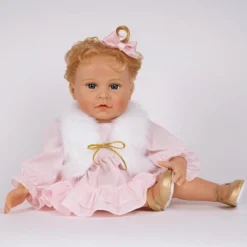 Paradise Galleries Reborn Toddler Girl Doll Lovey, 20 Inch With Medium Skin Tone, Light Blonde Hair And Blue Eyes, Made In SoftTouch Vinyl -Barbie Store GUEST fc8e5575 4da1 4f01 b586 32b6d18da57f