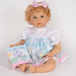 Paradise Galleries Reborn Toddler Girl Doll Story Time, 21 Inch With Light Blonde Hair And Blue Eyes, Made In SoftTouch Vinyl -Barbie Store GUEST ff5ea066 d164 4b9f 8152 45d2c3bfe682